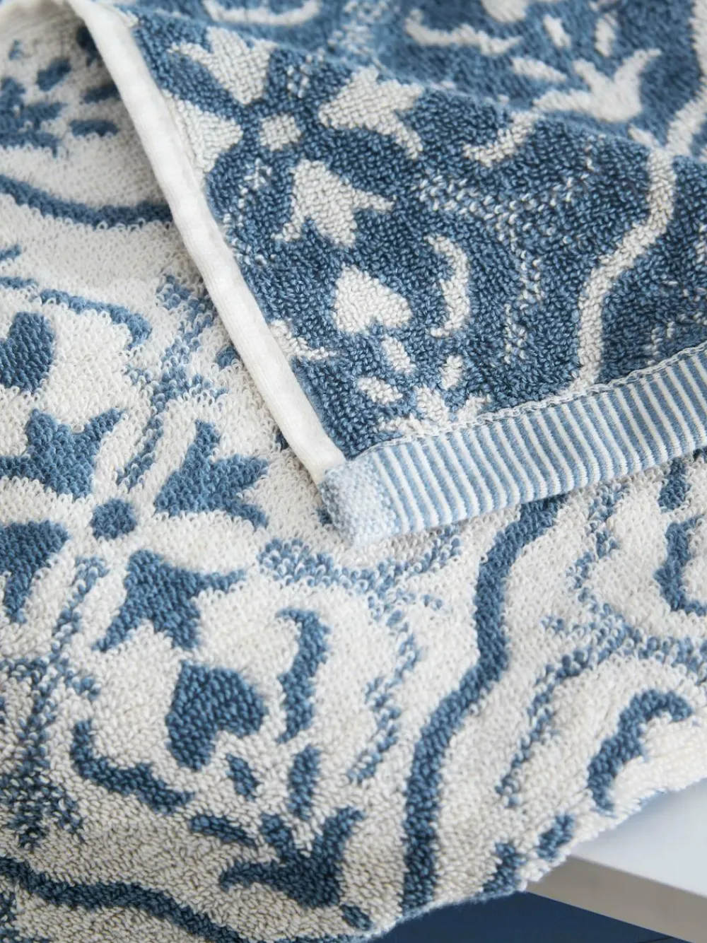 Next Blue Geo Tile 100% Cotton Towel^ Towels & Bathmats