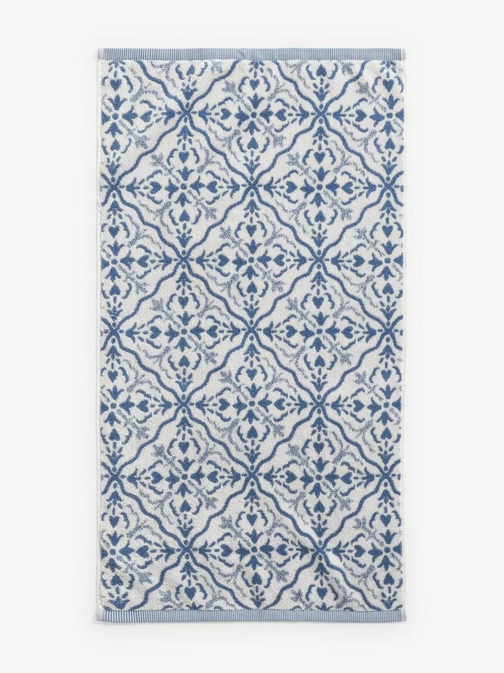 Next Blue Geo Tile 100% Cotton Towel^ Towels & Bathmats