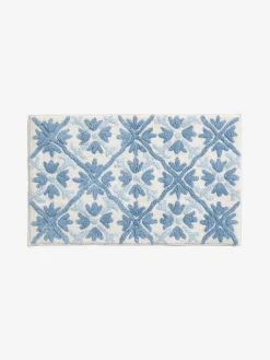Next Blue Geo Tile Bath Mat^ Towels & Bathmats
