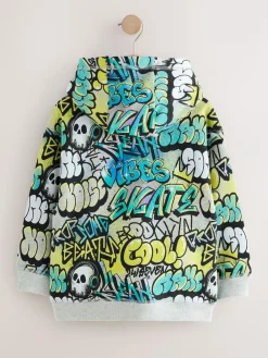 Next Blue Graffiti Older Boys Graphic Print Hoodie (3-16yrs)^BOY Sweatshirts & Hoodies