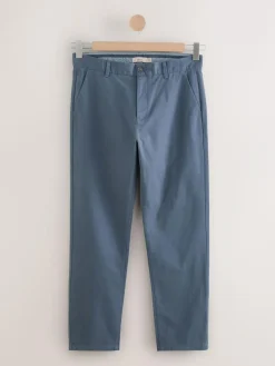 Next Blue Grey Mid Regular Tapered Fit Stretch Chinos Trousers^ Pants & Chinos