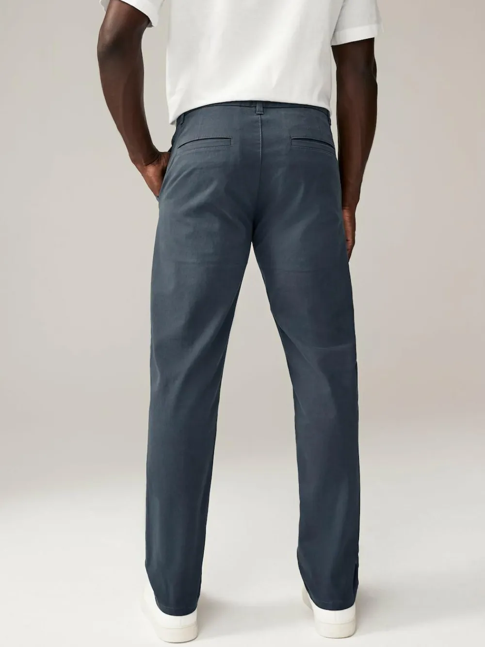Next Blue Grey Mid Slim Fit Stretch Chinos Trousers^ Pants & Chinos