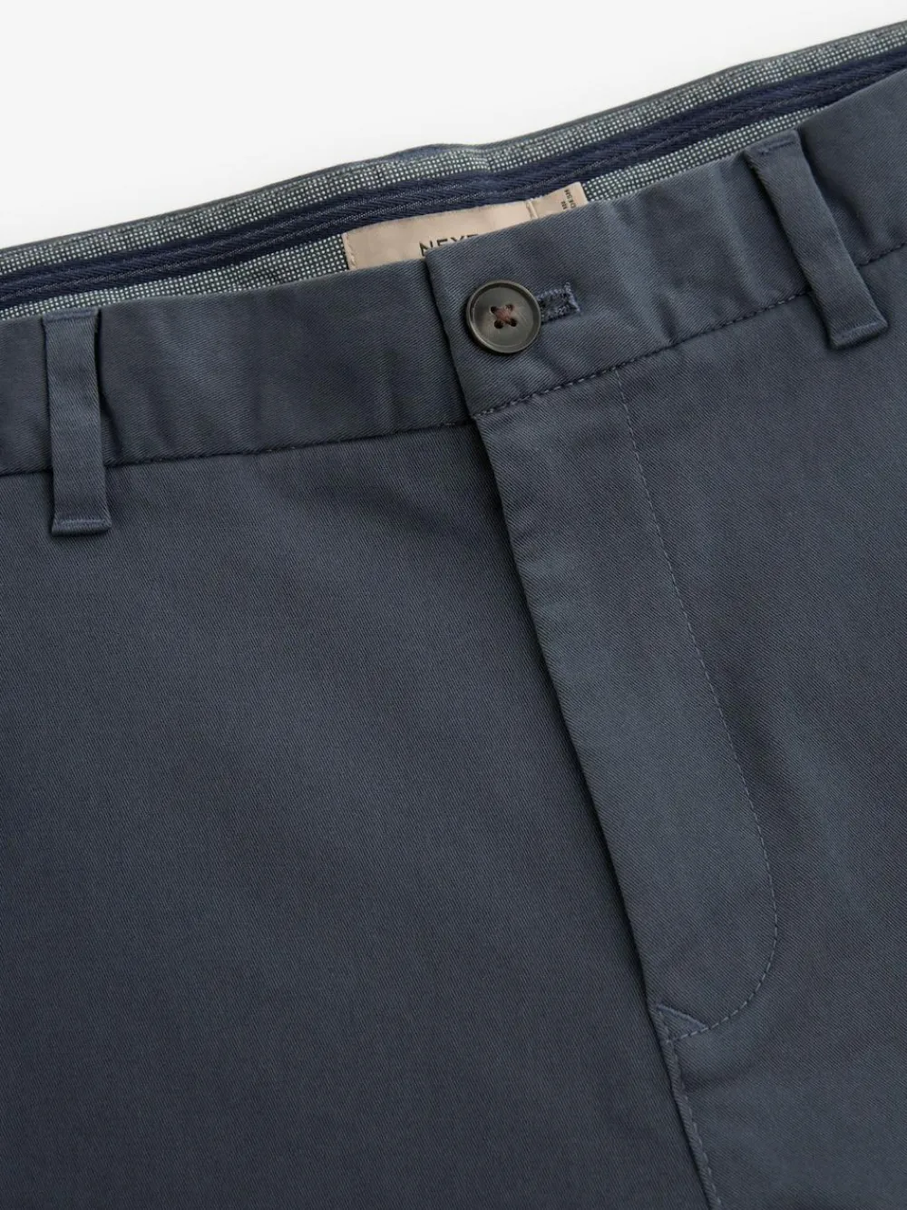 Next Blue Grey Mid Slim Fit Stretch Chinos Trousers^ Pants & Chinos