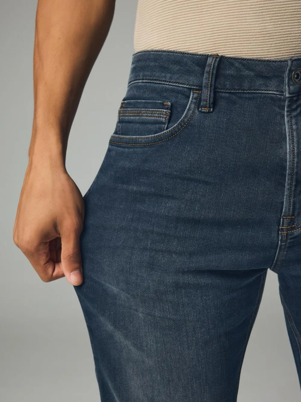 Clearance Next Blue Grey Vintage Slim Fit Comfort Stretch Jeans