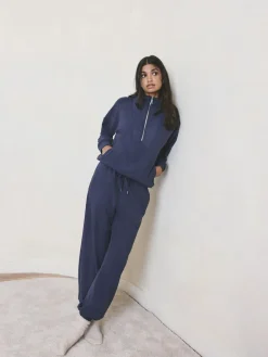 Sale Next Half Zip Fleece Blue