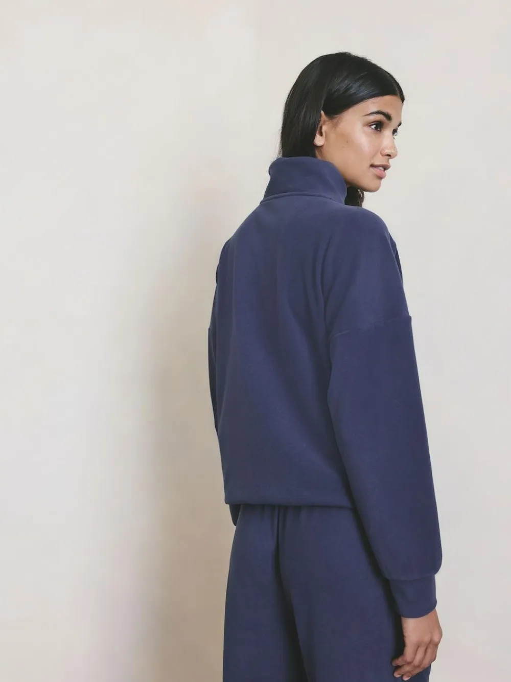 Sale Next Half Zip Fleece Blue