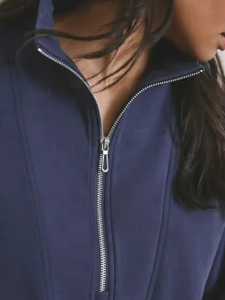 Sale Next Half Zip Fleece Blue