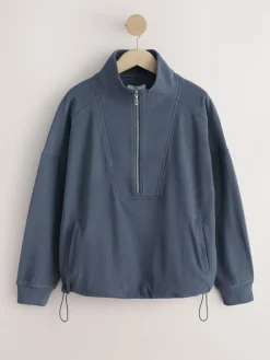 Sale Next Half Zip Fleece Blue