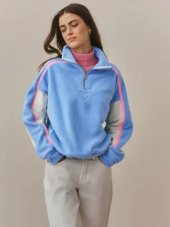 Next Half Zip Fleece with Colourblock Panels^Women Hoodies & Sweatshirts|Coats & Jackets