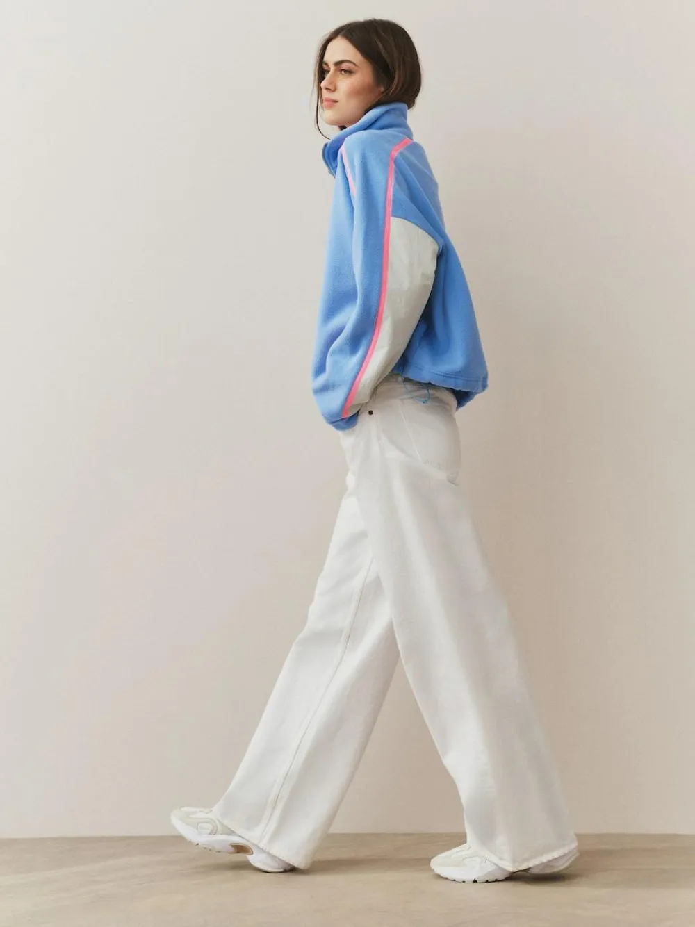 Next Half Zip Fleece with Colourblock Panels^Women Hoodies & Sweatshirts|Coats & Jackets