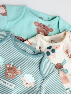 Next Blue Hamish Long Sleeve Bodysuits 3 Pack^ Baby Winter Clothing|Cosy Club