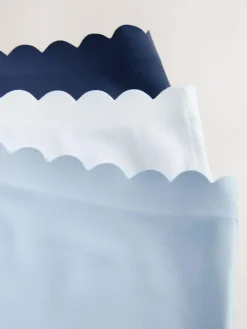 Discount Next High Waist High Leg No VPL Scallop Knickers 3 Pack Blue