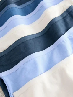 Discount Next High Waist High Leg Cotton and Lace Knickers 7 Pack Blue