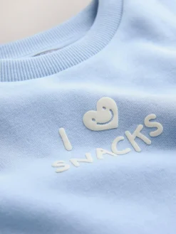 Next Blue I Love Snacks All-Over Print Crew Neck Sweatshirt (3mths-7yrs)^BOY Sweatshirts & Hoodies|Baby Boys