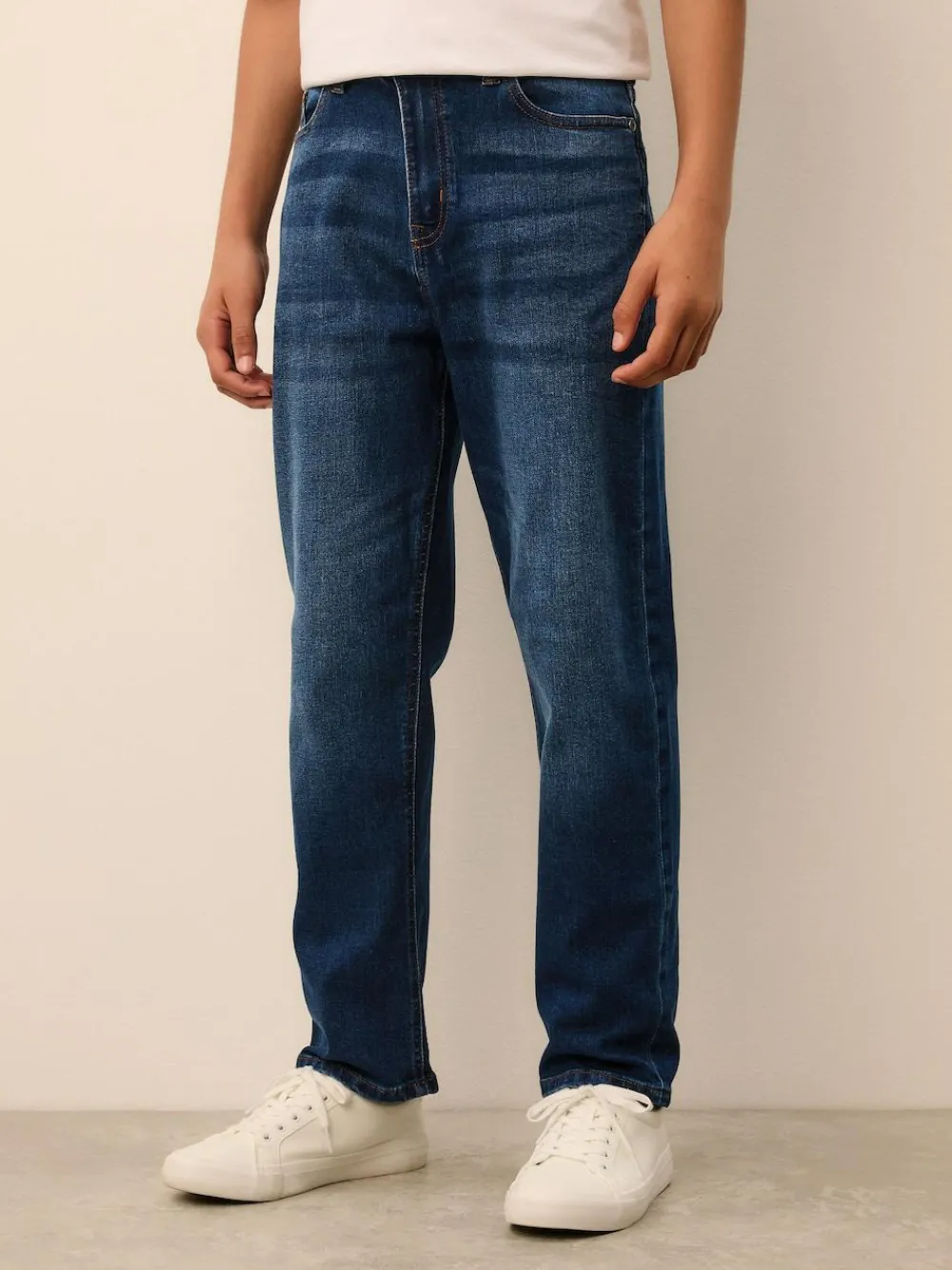 Online Next Blue Indigo Loose Fit Stretch Jeans (3-17yrs)