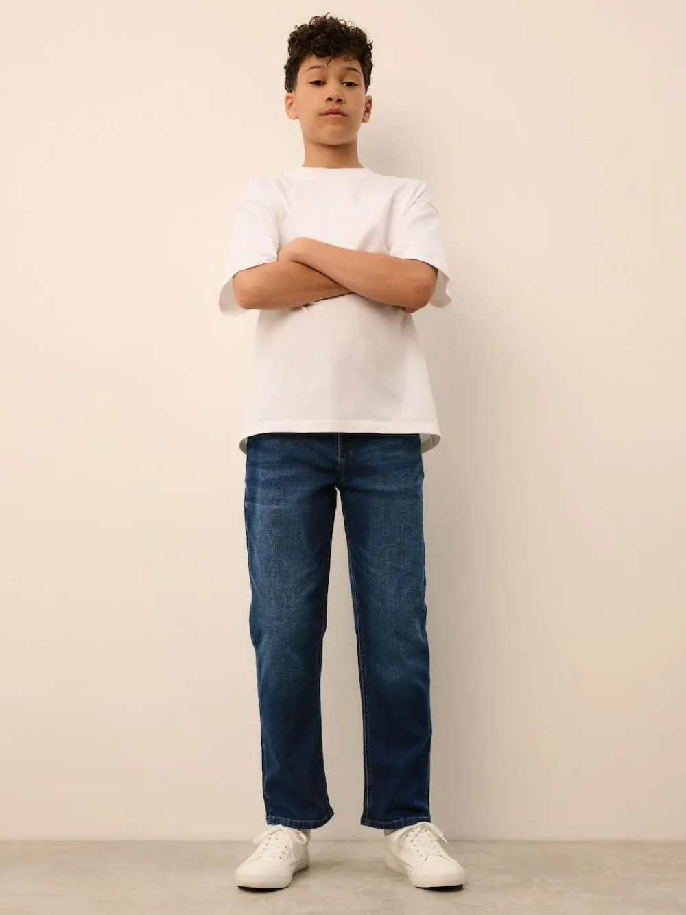 Online Next Blue Indigo Loose Fit Stretch Jeans (3-17yrs)