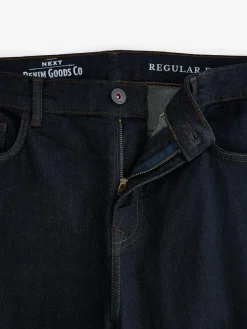 Next Blue Indigo Rinse Regular Tapered Fit Classic Stretch Jeans^ Jeans|Jeans