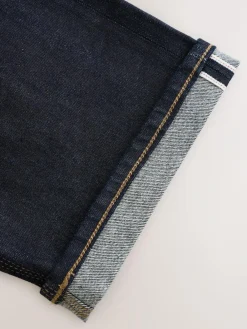 Sale Next Straight Fit Signature Selvedge Denim Jeans Blue Indigo Rinse