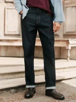 Next Straight Fit Signature Brushed Cosy Denim Jeans With Wool^ Jeans|Jeans