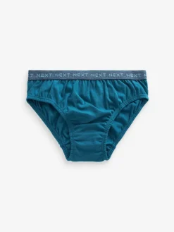Sale Next 100% Cotton Briefs 5 Pack (1.5-16yrs) Blue Jacquard waistband