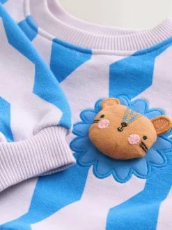 Next Blue Lion Sweat Dress (3mths-7yrs)^ Baby Girls|Baby Girls