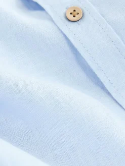 Best Next Long Sleeve 100% Linen Shirt (3-16yrs) Blue