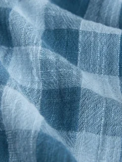 Next Blue Long Sleeve Check Hooded Shirt (3mths-7yrs)^BOY Coats & Jackets|Snowsuits & Coats