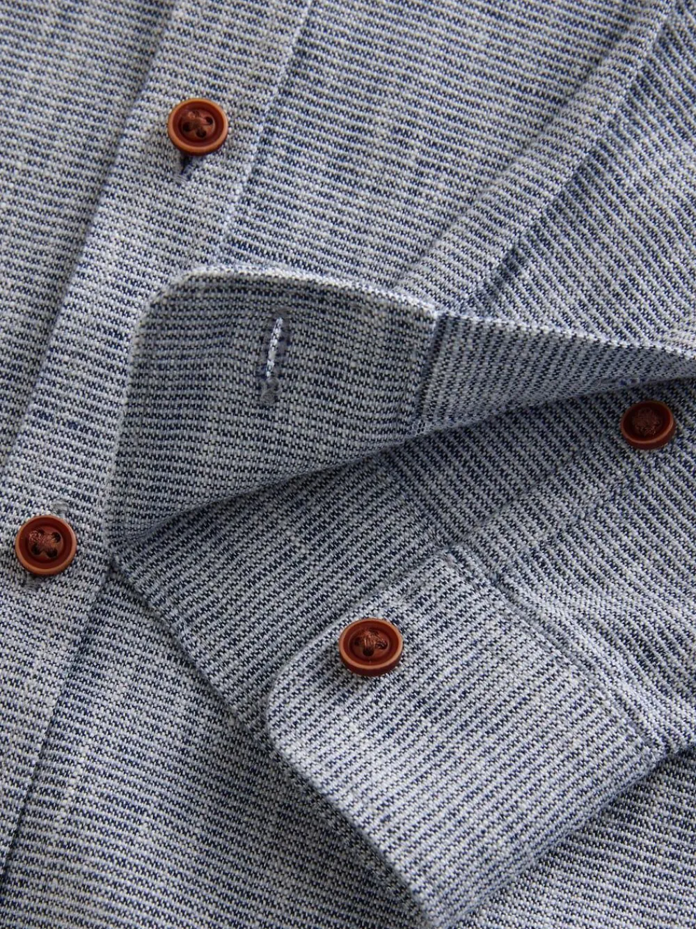 Next Long Sleeve Grandad Collar Cotton/Linen Mix Texture Shirt (3-16yrs)^BOY Shirts