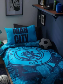 Next Blue Manchester City 100% Cotton Single Duvet Cover and Pillowcase Set