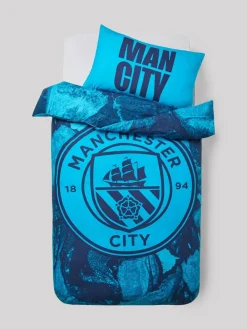 Next Blue Manchester City 100% Cotton Single Duvet Cover and Pillowcase Set