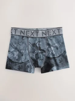 Online Next Boxers 5 Pack (2-16yrs) Blue Marble Print