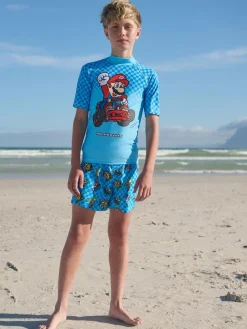 Discount Next Blue Mario Rash Vest (3-16yrs)