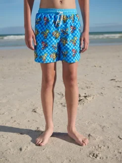 Next Blue Mario Swim Shorts (3-16yrs)^BOY Swimwear