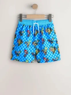 Next Blue Mario Swim Shorts (3-16yrs)^BOY Swimwear