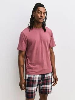 Next Blue/ Mauve Purple Cosy Short Sleeve Pyjamas Set 2 Pack^ Pyjamas