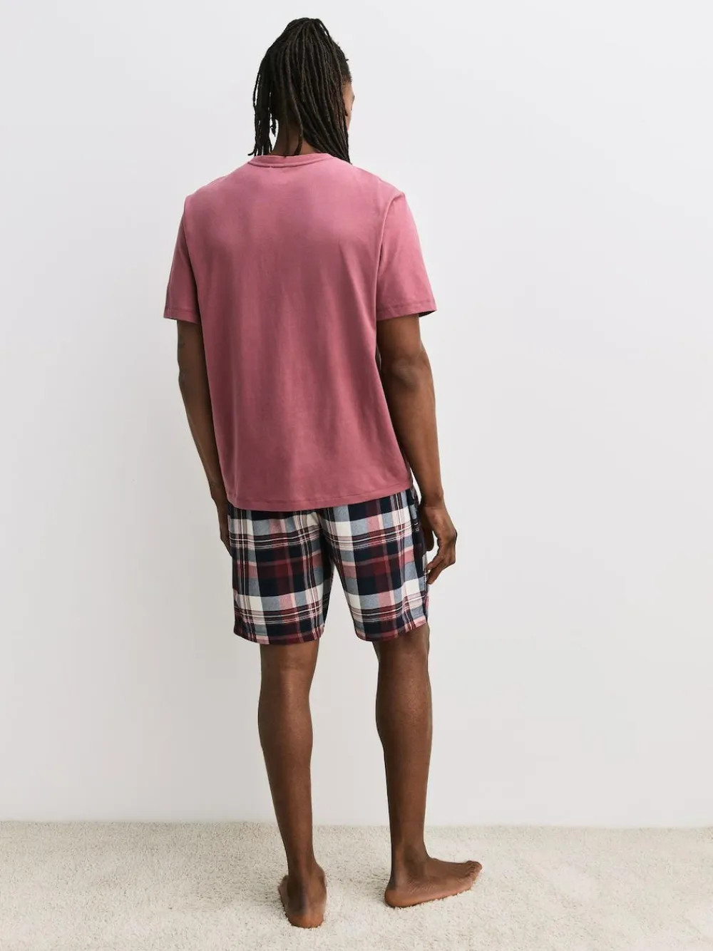 Next Blue/ Mauve Purple Cosy Short Sleeve Pyjamas Set 2 Pack^ Pyjamas