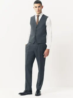 Best Next Merino Wool Blend Suit Waistcoat Blue