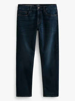 Next Blue Mid Indigo Straight Fit Motionflex Jeans^ Jeans|Jeans