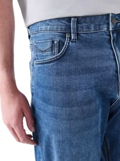 Outlet Next Blue Mid Regular Tapered Fit Motionflex Jeans