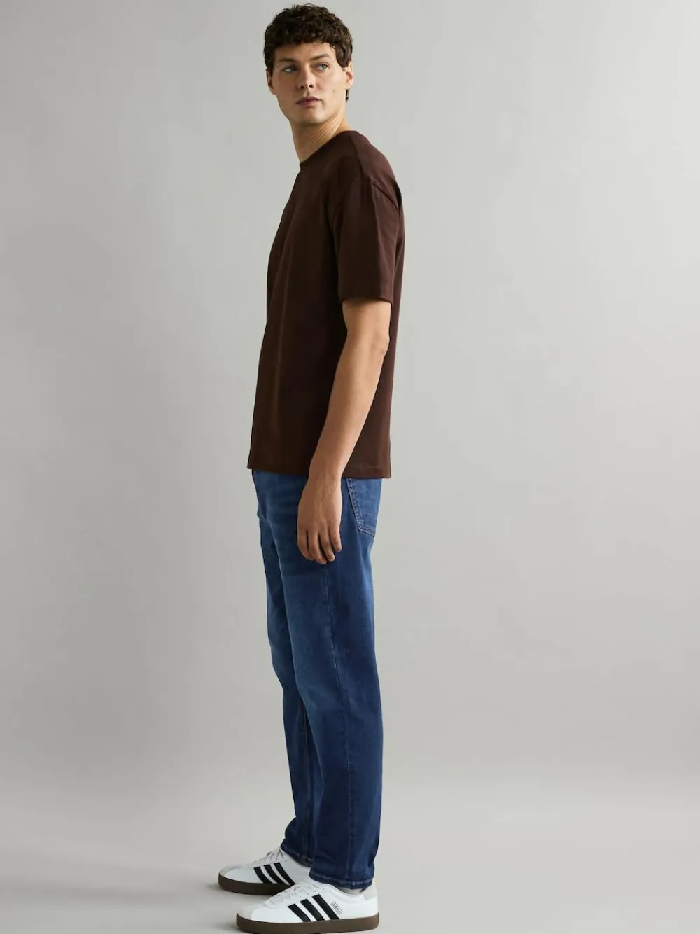 Online Next Blue Mid Regular Tapered Fit Classic Stretch Jeans