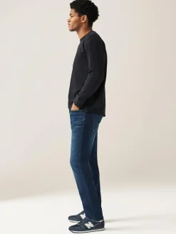 Online Next Blue Mid Single Skinny Fit Classic Stretch Jeans