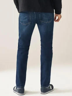 Online Next Blue Mid Single Skinny Fit Classic Stretch Jeans