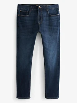Online Next Blue Mid Single Skinny Fit Classic Stretch Jeans