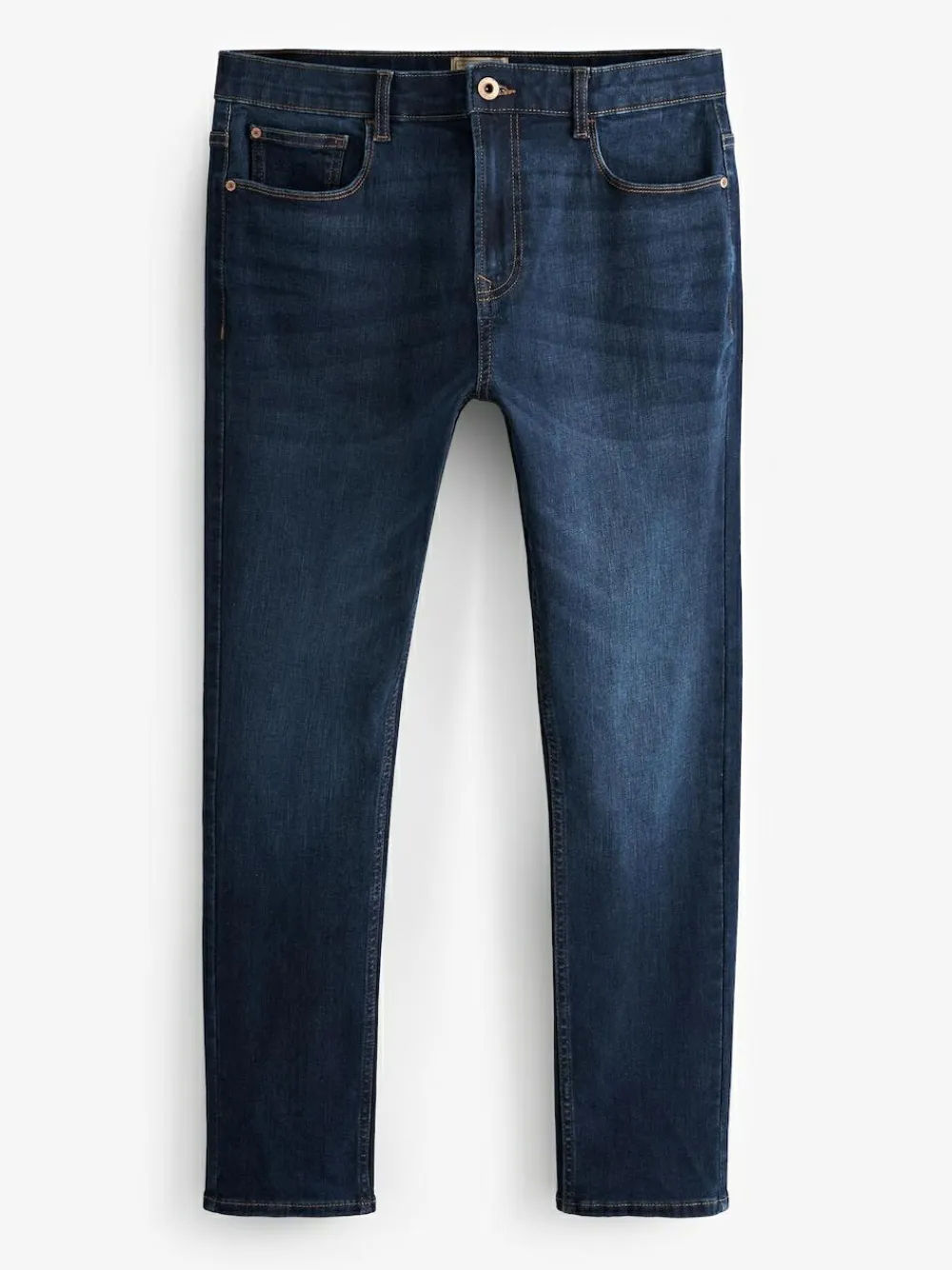 Online Next Blue Mid Single Skinny Fit Classic Stretch Jeans