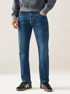 Sale Next Blue Mid Single Slim Fit Classic Stretch Jeans