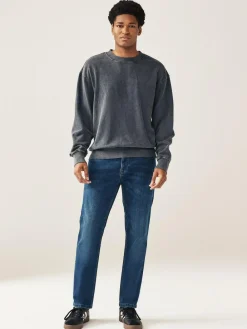 Sale Next Blue Mid Single Slim Fit Classic Stretch Jeans