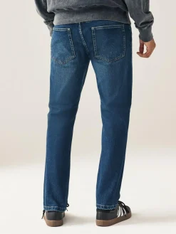Sale Next Blue Mid Single Slim Fit Classic Stretch Jeans