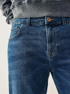 Sale Next Blue Mid Single Slim Fit Classic Stretch Jeans