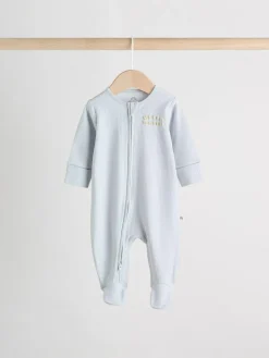 Outlet Next Blue Milk Club Baby Sleepsuits 3 Pack (0mths-2yrs)