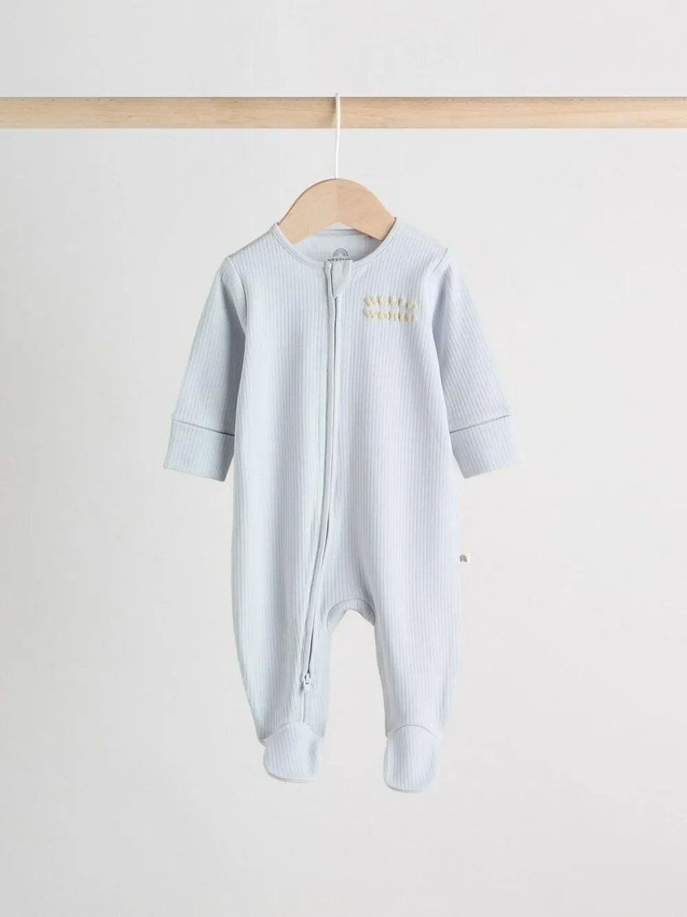 Outlet Next Blue Milk Club Baby Sleepsuits 3 Pack (0mths-2yrs)